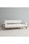 Oslo 3 Seater Fabric Sofa - Beige L223xW90xH79cm - 6