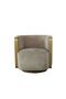 Lizeth Fabric 1 Seater Sofa - Light Brown/Gold L75xW70xH70cm - 2