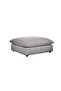 Napoleon 1-Seater Ottoman Fabric Modular Sofa - Grey, Solid Wood, 2-Year Warranty, 109x109x47cm - 2