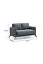 Stellar 6 Seater Fabric Sofa Set - Grey - 8
