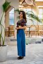 Blue Authentic Skirt with Elastic Waist and Drape Detail - 4