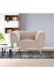 Milner 1 Seater Fabric Sofa - Muted Beige L102xW84xH75cm