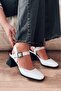 Melora High Heels White Patent Leather Mary Jane - 2