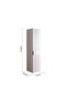 Defne Left-Door Wardrobe - Cream/Black L51xW59xH230cm - 5