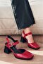 Melora High Heels Red Patent Leather Marry Jane - 3
