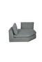 Paddington 2 Seater Corner Wedge Fabric Modular Sofa - Teal Green L150xW150xH66cm - 3
