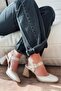 Melora High Heels Beige Patent Leather Mary Jane - 3