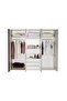 Palomeze 6 Door Wardrobe - White/Black L240xW60xH220cm - 2