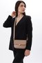 Women's Mink Lock Detailed Bag Long Strap Cross Hand and Shoulder Bag - 5