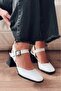 Melora High Heels White Patent Leather Mary Jane - 6