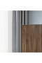 Supreme 5Door Wardrobe W/Mirror-Light Walnut L199.5xW52xH209cm - 3