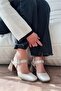 Melora High Heels Beige Patent Leather Mary Jane - 5
