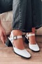 Melora High Heels White Patent Leather Mary Jane - 4