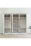 Olivos 6 Door Wardrobe - Ash Grey/Oak L231xW54xH204cm - 3