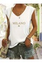 Milan Printed Women's Oversize Sleeveless T-Shirt