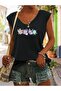 Small Turtles Printed Women's Oversize Sleeveless T-Shirt