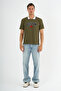 Typo Men's Slim Fit T-Shirt Khaki - 2