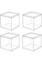4-Pack Clear Acrylic Boxes with Lids – 4×4×4" Cube Organizers for Jewelry, Vanity & Small Items