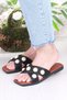 014-20 Fls Buckle Detailed Holiday Slippers Daily Slippers Women's Slippers - 2