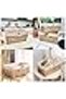 3-Pack Hand-Woven Wicker Storage Baskets – Foldable Rectangular Bins for Laundry, Towels & More - 3