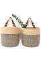 2PCS Jute Wall Hanging Baskets, Sturdy Design for Organizing Plants and Flowers (Size: Big)