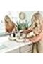 5-Piece Ellipse Storage Basket Set – Natural Cotton Rope Bins for Toys, Pets & Bathroom, Brown - 2