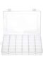 36-Grid Clear Organizer Box – Adjustable Plastic Storage for Beads, Jewelry, Crafts & Washi Tape