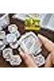 Small Plastic Storage Boxes, 30 Pieces, 3.5 x 3.5 cm, Clear - 2