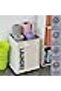 Collapsible Fabric Storage Box with Wheels – White Laundry Bin & Yoga Mat Organizer with Drawstring - 2