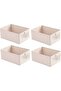 4-Pack Foldable Linen Storage Bins with Handles & Window, Large Organizers for Clothes, Toys, Books