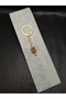 Gold Color Stone m Letter Tiger Eye Keychain Charm - 2
