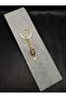 Gold Color Stone R Letter Tiger Eye Keychain Charm - 2