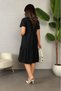 Women's Short Sleeve V-Neck Viscose Dress - 2