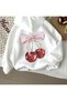Unisex Men/Women Colorful Cherry Custom Printed Cotton Oversize Hooded Sweatshirt