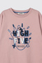 Boy's Printed Crew Neck Short Sleeve Pink T-Shirt - 7