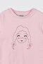Baby Girl Printed Ruffle Detailed Pink T-Shirt - 3