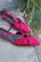 Ozeras Satin Burgundy Short Heeled Stiletto - 7