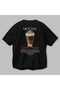 Mocha Cocktail Printed Oversize T-Shirt Men Women 100% Cotton Crew Neck Tshirt - 3