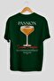 Passion Cocktail Printed Oversize T-Shirt Men Women 100% Cotton Crew Neck Tshirt - 2