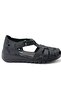 Inside and Outside Genuine Leather Daily Women's Sandals Shoes Black - 3