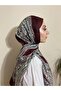 Mineleşarp Vela Pattern Soft Shawl - أحمر كلاريت - 4