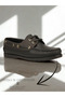 Chocolate Scented Orthopedic Sole Stitched Leather Lace Leather Lining Daily Loafer Shoes - 2