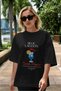 Blue Lagoon Cocktail Front Printed Black Oversize T-Shirt Men Women 100% Cotton Crew Neck T-Shirt - 5