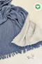 Tasseled Muslin Tv Blanket Indigo Blue - 2