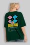 Black Russian Cocktail Back Printed Green Oversize T-Shirt Men Women Cotton Crew Neck T-Shirt - 4
