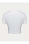 Women's White the Cup Cake Printed Baby Tee Crop T-Shirt - 2
