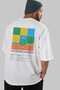 Japanese Slipper Cocktail Back Printed White Oversize T-Shirt Men Women Cotton Crew Neck T-Shirt - 7