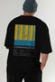Cosmopolitan Cocktail Back Printed Black Oversize T-Shirt Men Women Cotton Crew Neck T-Shirt - 7