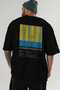 Cosmopolitan Cocktail Back Printed Black Oversize T-Shirt Men Women Cotton Crew Neck T-Shirt - 6