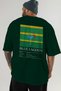 Blue Lagoon Cocktail Series Back Printed Oversize T-Shirt Men Women 100% Cotton Crew Neck Tshirt - 6